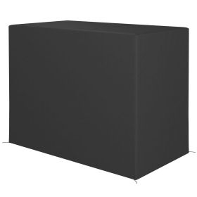 Outsunny 600D Oxford 3-Seater Patio Swing Cover Outdoor Swing Chair Cover Rain Protection Waterproof Anti-UV, Dark Gray