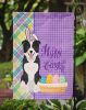 Black and White Border Collie Easter Garden Flag Mailbox Flag Decorative Yard Flag Banner Outside Patio Artwork Yard Flower Beds, Garden Size