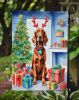 Irish Setter Christmas Reindeer Garden Flag Mailbox Flag Decorative Yard Flag Banner Outside Patio Artwork Yard Flower Beds, Garden Size, Multicolor