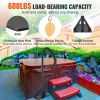 VEVOR Hot Tub Handrail, 360 Rotatable Spa Side Handrail with 35"-57" Adjustable Height
