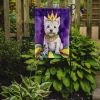 Westie King of Mardi Gras Garden Flag Mailbox Flag Decorative Yard Flag Banner Outside Patio Artwork Yard Flower Beds, Garden Size, Multicolor