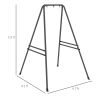 Outsunny Hammock Chair Stand Heavy Duty Metal Frame for Indoor Outdoor Use Black