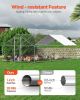 Metal Chicken Coop 9.8x19.6x6.5 ft Walk-in Chicken Run with Cover Spire Roof