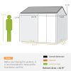 Outsunny 8' x 6' Metal Garden Storage Shed, Extra Large Outdoor Tool Storage House w/ Doors, Window and Air Vents, Dark Gray
