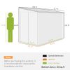 Outsunny 4.6' x 9' Outdoor Storage Shed, Lean to Garden Shed with Foundation Kit, Lockable Doors and Gloves for Patio, Lawn, Brown