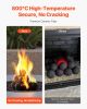 4 Inch 12 Pcs Ceramic Fire Balls Round Fire Stones Reusable Lava Rocks