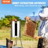 VEVOR Manual Honey Extractor, 2/4 Frames Honey Spinner Extractor, Stainless Steel Beekeeping Extraction, Honeycomb Drum Spinner with Lid