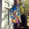 Shar Pei Summer Beach Time House Flag Large Porch Sleeve Pole Decorative Outside Yard Banner Artwork Wall Hanging, Polyester, House Size, Multicolor