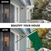 Combo Pack 6 Ft Tangle Free Spinning Flagpole Black Solid Dark Green Solid Dark Green Flag 3x5 ft Printed 150D Brass Grommets Flag Included Aluminum F