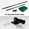 Combo Pack 6 Ft Tangle Free Spinning Flagpole Black Solid Dark Green Solid Dark Green Flag 3x5 ft Printed 150D Brass Grommets Flag Included Aluminum F