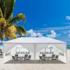 10'x20' Outdoor Party Tent with 6 Removable Sidewalls; Waterproof Canopy Patio Wedding Gazebo; White