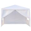 10x10 Feet Black Outdoor Pergola - Durable iron pipe frame and waterproof PE fabric portable and easy to install perfect for patio vacations festivals