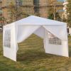 10x10 Feet Black Outdoor Pergola - Durable iron pipe frame and waterproof PE fabric portable and easy to install perfect for patio vacations festivals